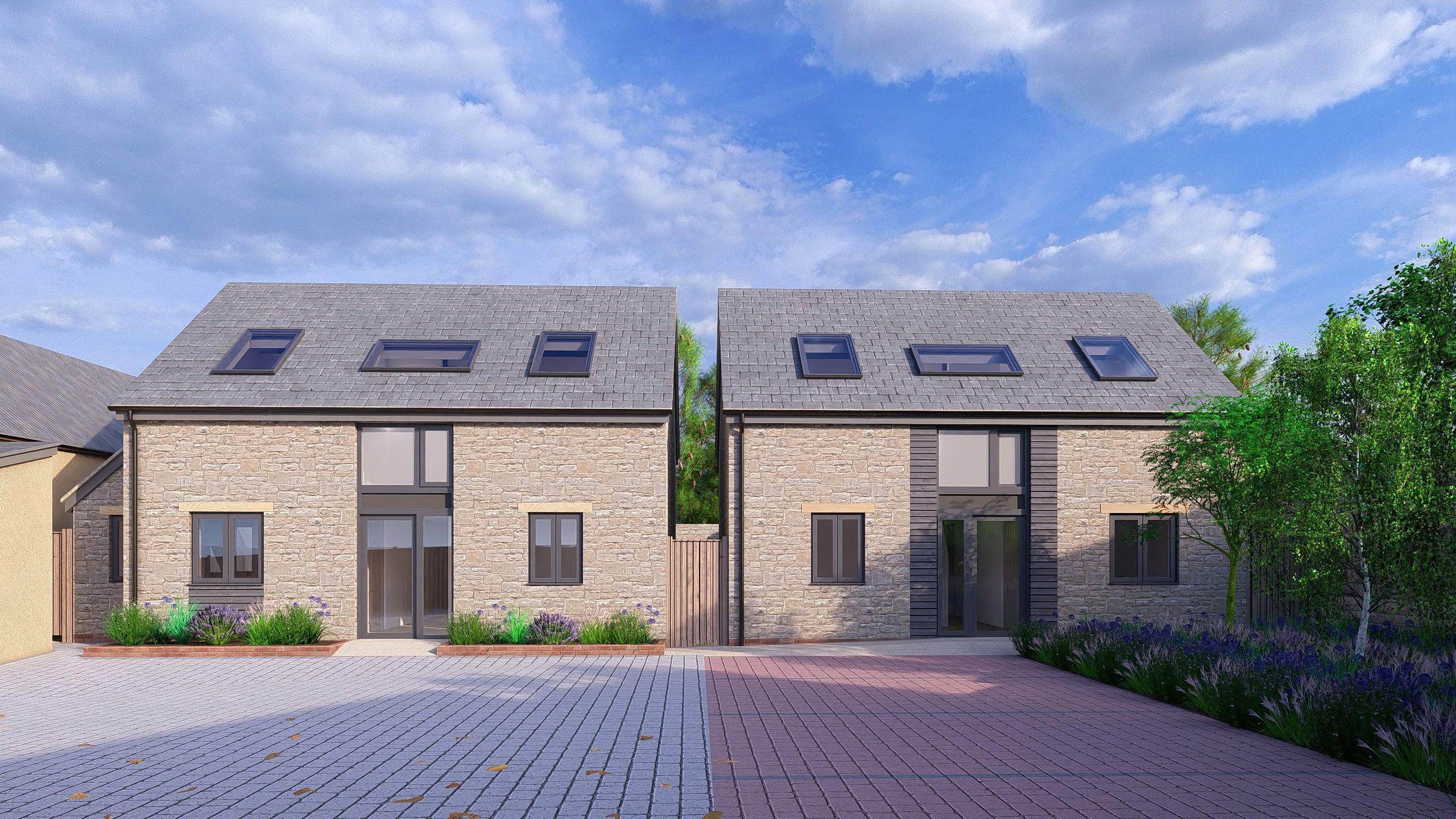 CGI Rendering of two detached houses